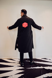 Black Dice Reversible Coat