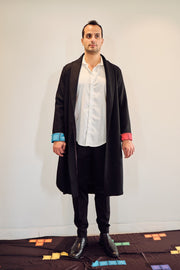 Black Tetris Reversible Coat