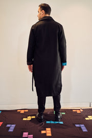 Black Tetris Reversible Coat