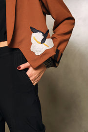 Camel Easy Cropped Blazer
