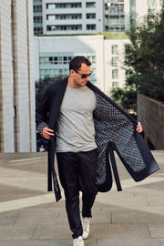 Navy Blue Reversible Coat