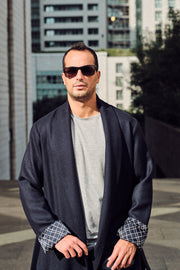 Navy Blue Reversible Coat