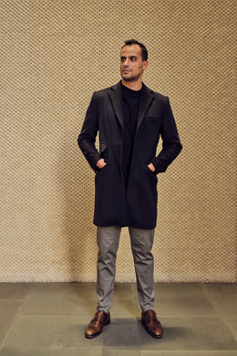 Dark Grey Cashmere Short Coat