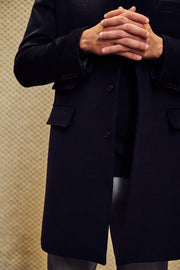 Dark Grey Cashmere Short Coat