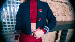 Red Rose Cropped Jacket