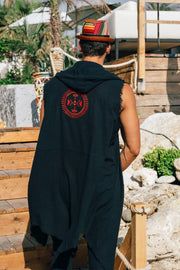 Navy Sleeveless Hoodie