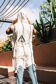 Off-white Sleeveless Hoodie