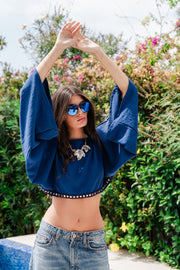 Cropped Indigo Top