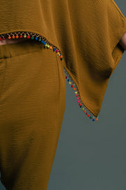 Olive Jogger Set with Beaded Border