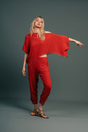 Ember Jogger Set with Beaded Border