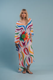 Rainbow Sunflower Kaftan