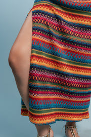 The Tribal Rainbow Crochet Dress