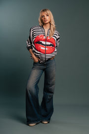 The Red Desire Custom Print Bomber