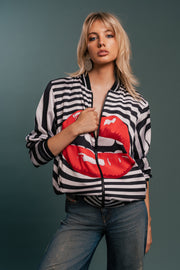 The Red Desire Custom Print Bomber