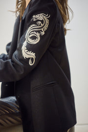 Silver Dragon Double Breasted Blazer