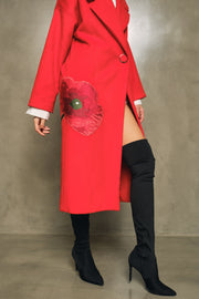 The Red Cashmere Poppy Coat