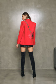 The Red Chasmere Poppy Blazer