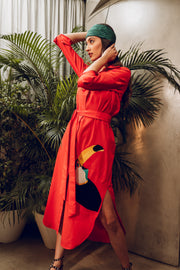 Orange Toucan Dress