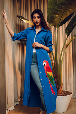 Blue Parrot Dress