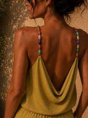 KAKI DRAPE TOP