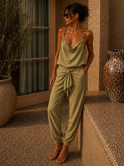 KAKI KNOT DRAPE PANTS
