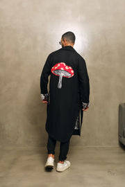 Black Mushroom Reversible Coat