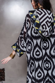 Black and White Marrakesh Kimono