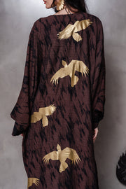 Brown Birds Kimono