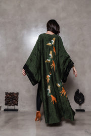 Green Birds Kimono