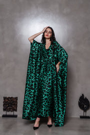 Green Leopard Kaftan