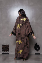 Greige Birds Kimono