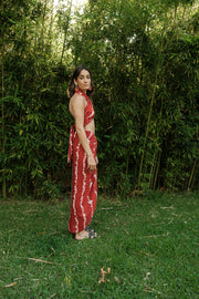 Red Tie Die Tropical Set